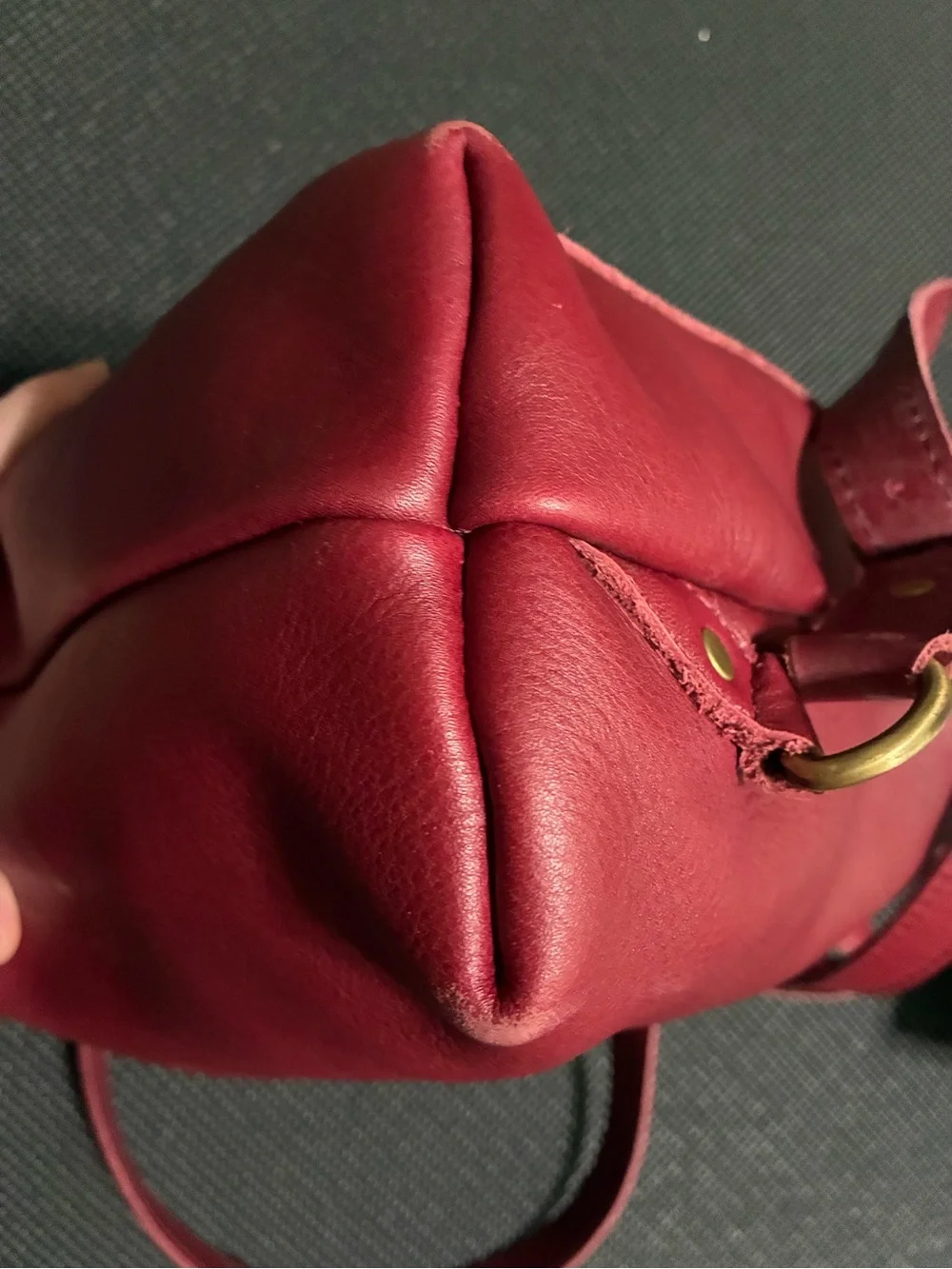 Portland Leather Cranberry Classic Backpack Tote